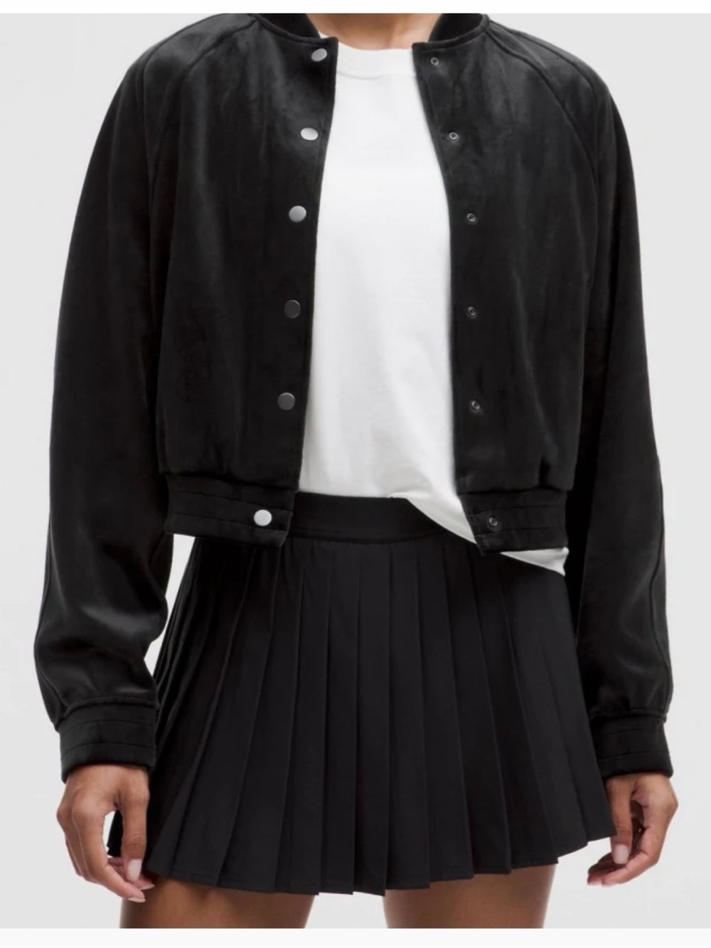 Lululemon Scuba Varsity Jacket Velvet XS Black
